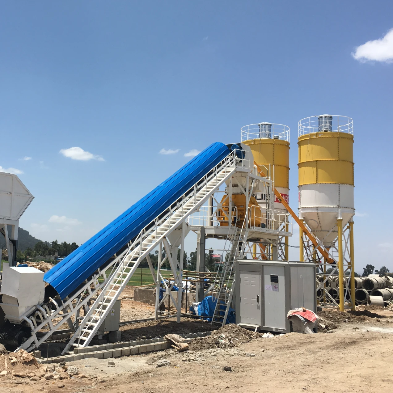 CBP60S Stationary Concrete Batching Plant — 60 m³/h